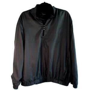 Grand Slam Golf Men's Long Sleeve Dark Gray 1/4 Zip Lined Shirt Size Large